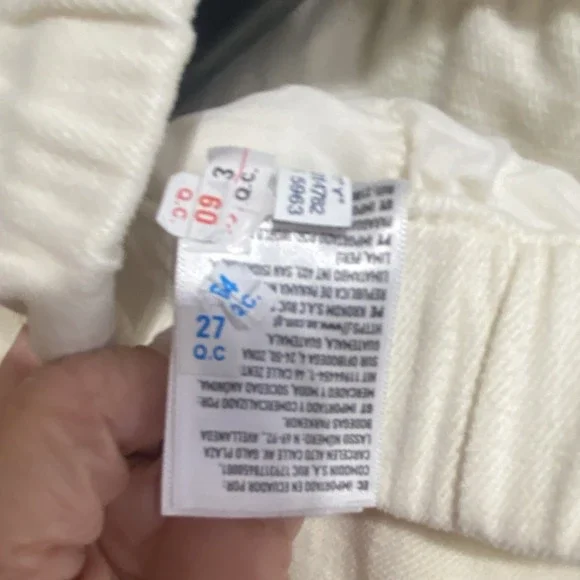 AE cozy, dreamy, drape, low rise, ultra wide leg, jean - Ivory Size S NWT - Picture 5 of 11